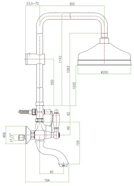Душевая система Fiore 02ZZ0615